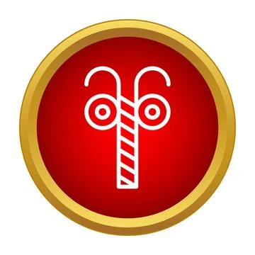 Candy canes icon representing holiday season celebration Ilustração Stock