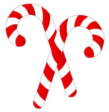 Candy Canes Isolated on White 스톡 일러스트