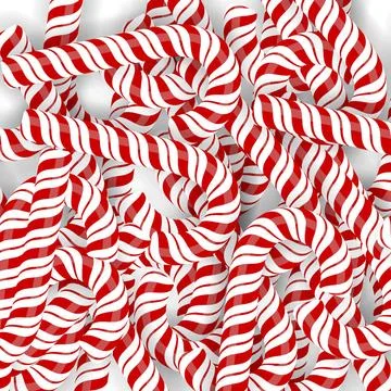 Candy Canes Pattern Candy Cane Striped Background. Sweet Christmas Pattern... Stock Photos