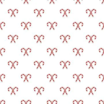 Candy canes pattern, cartoon style 스톡 일러스트