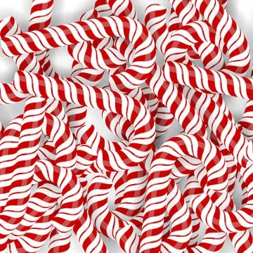 Candy Canes Pattern Stock Illustration