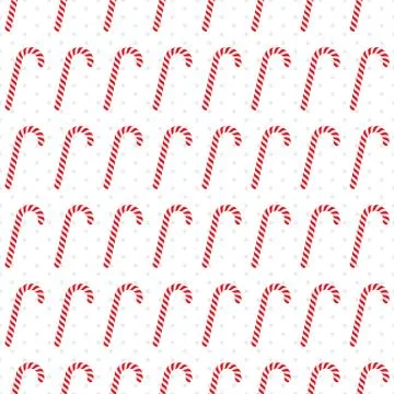 Candy Canes Seamless Background Stock Illustration