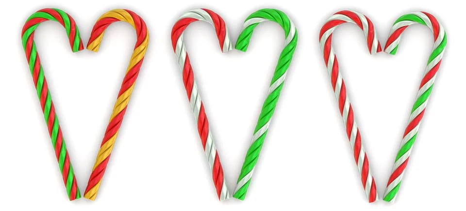 Candy canes in the shape of a heart 스톡 일러스트