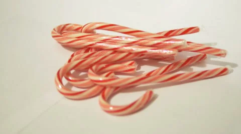Candy Canes on Table 4k Stock Footage 45642039