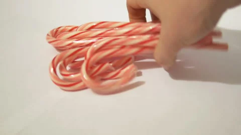 Candy Canes on Table Stock Footage 45642021