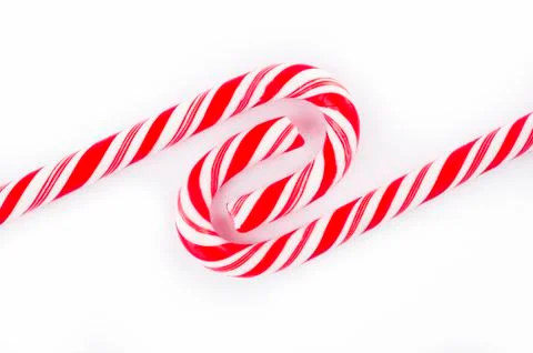 Candy canes on white Stock Photos