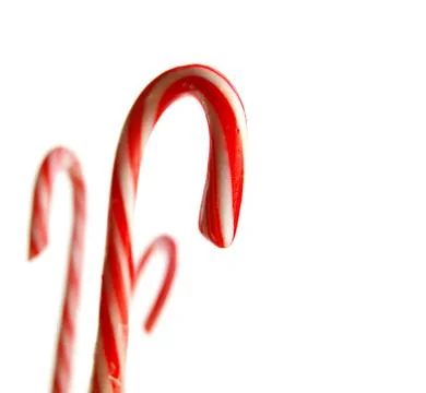 Candy canes on white Stock Photos