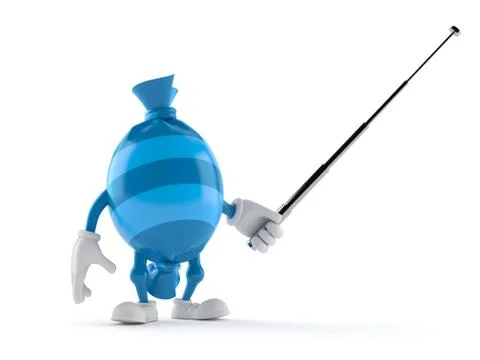 Candy character aiming with pointer stick Stock Illustration