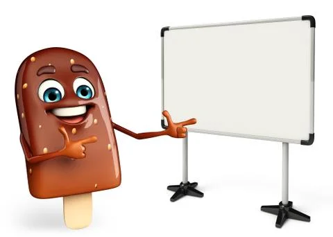 Candy character with display board Stock Illustration