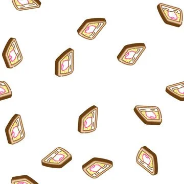 Candy cherry isometric icon seamless pattern イラスト素材