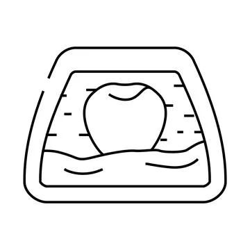 Candy cherry line icon vector illustration Illustrazione stock