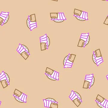 Candy chocolate candy food vector seamless pattern Stock Illustration