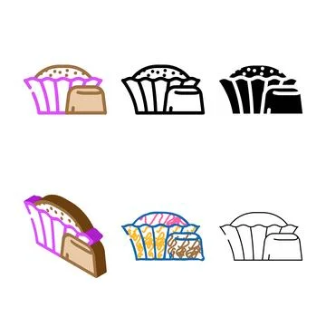 Candy chocolate candy multipack food color icon vector Stock Illustration