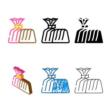 Candy chocolate color types icon vector Stock Illustration