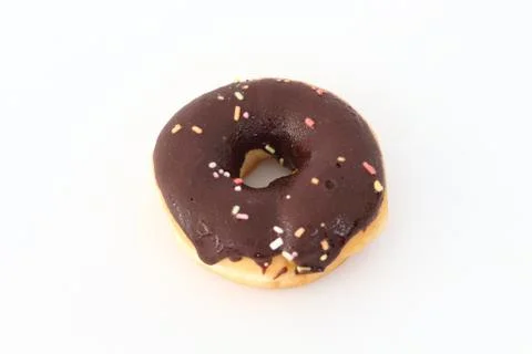 Candy, chocolate donuts on a white background. Stock-Fotos