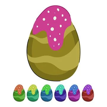 Candy chocolate egg vector cartoon graphic Stock Illustration