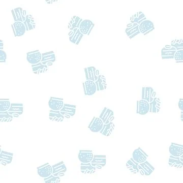 Candy chocolate glyph seamless pattern Stock Illustration