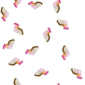 Candy chocolate isometric icon seamless pattern Illustrazione stock