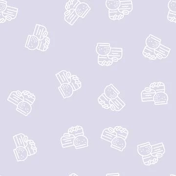 Candy chocolate line seamless pattern Stock Illustration