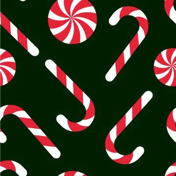 Candy chritsmas seamless pattern. Vector Stock Illustration