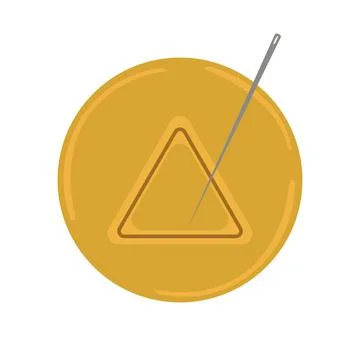 A candy circle with a triangle in the middle. The squid game. Stock Illustration