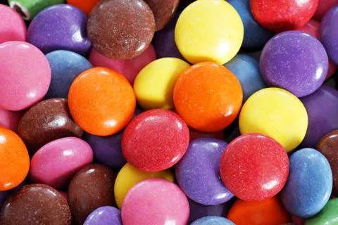 Candy coated chocolate Stock Photos