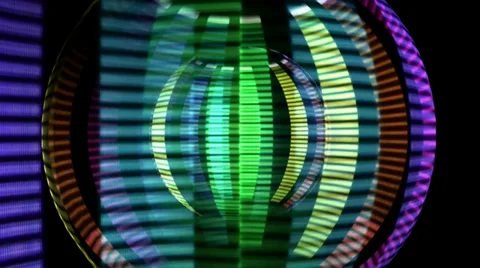 Candy Color Graphic Equalizer Spin 库存影片 32643982