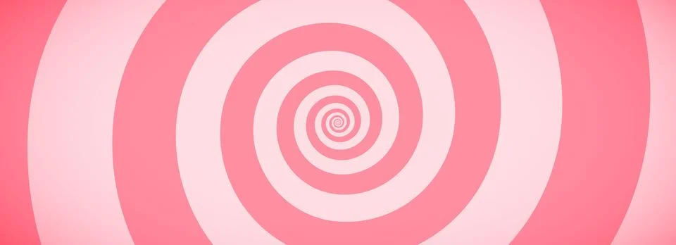 Candy color spiral pattern background. Creamy pink rotating swirl wallpaper 库存插图
