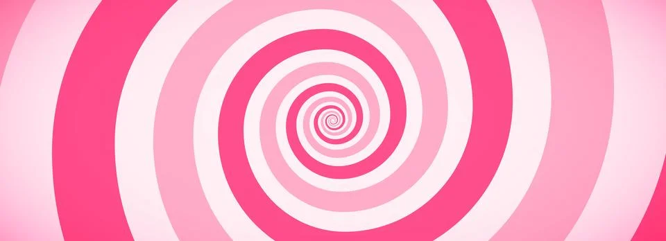 Candy color spiral pattern background. Creamy pink rotating swirl wallpaper 库存插图