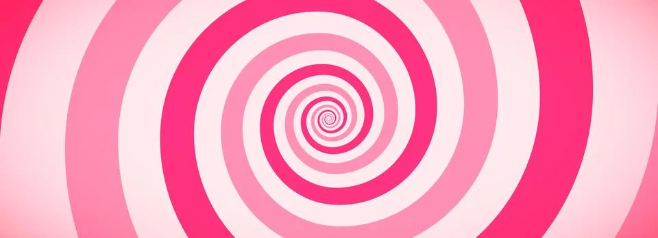 Candy color spiral pattern background. Creamy pink rotating swirl wallpaper 库存插图