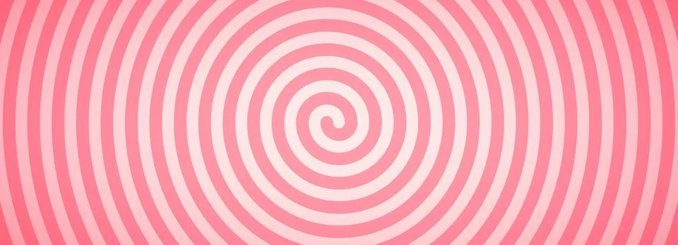 Candy color spiral pattern background. Creamy pink rotating swirl wallpaper 库存插图