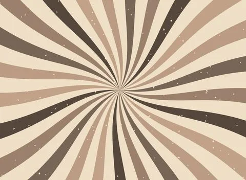 Candy-colored sunburst background with abstract chocolate cream beams. Stock Illustration
