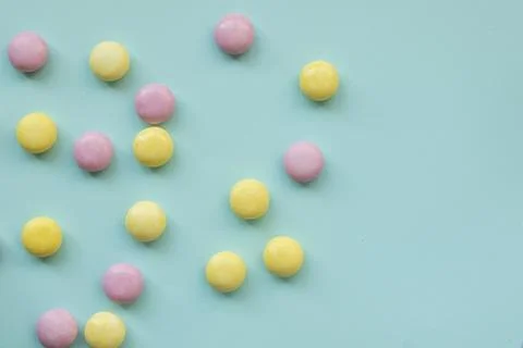 Candy on the colorful background Stock Photos