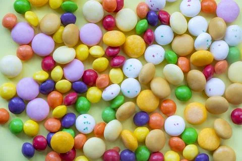 Candy on the colorful background Foto stock