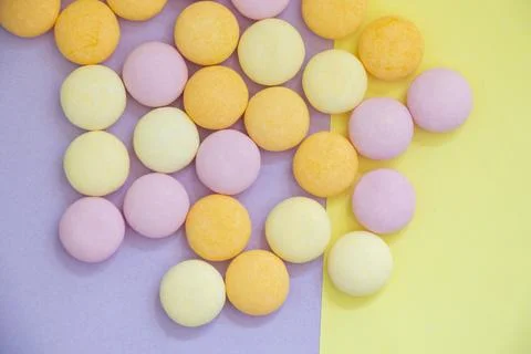Candy on the colorful background Stock Photos