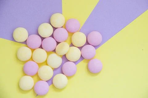 Candy on the colorful background Stock Photos