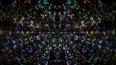 Candy colorfull SUN stage motion lines pattern mirrored vj loop Stock Footage 100267237