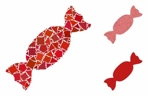 Candy Composition Icon of Trembly Elements Stockillustratie