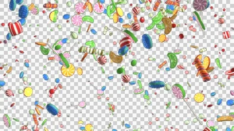 Candy Confetti Explosion Stock Footage