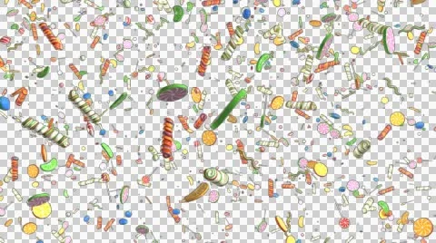Candy Confetti Rain Видео 50048489