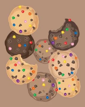 Candy cookies Stock Illustration
