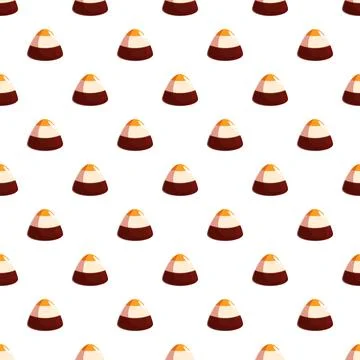 Candy corn and chocolate sweets seamless pattern Illustrazione stock