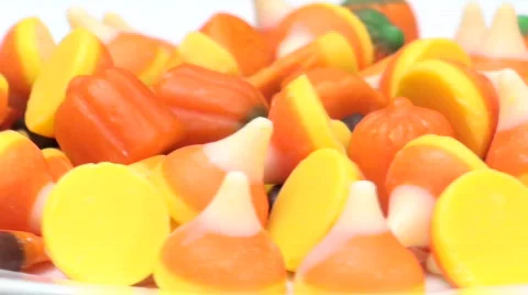 Candy corn and pumpkin candy loop V2 - HD  Stock Footage 569856