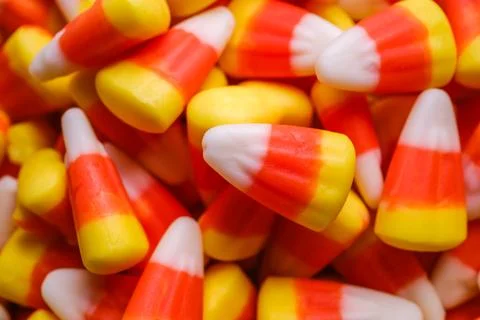Candy Corn Close-Up Halloween Candy Stock Photos