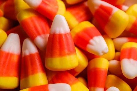 Candy Corn Close-Up Halloween Candy Stock Photos