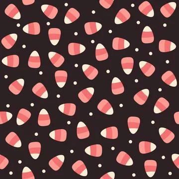 Candy corn Halloween seamless pattern.  Is ideal for baby or toddler girl f.. Illustrazione stock