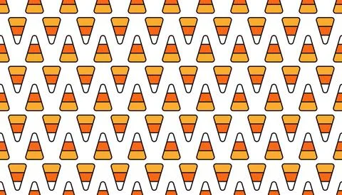 Candy corn Halloween seamless pattern Stock Illustration