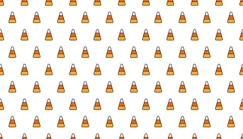 Candy corn Halloween seamless pattern Stock Illustration