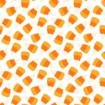 Candy corn Halloween seamless pattern Stock Illustration