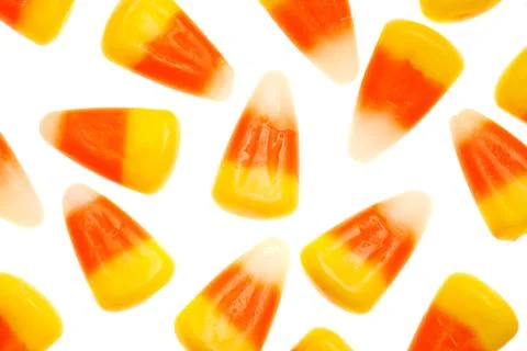 Candy corn  isolated on white Stock Photos